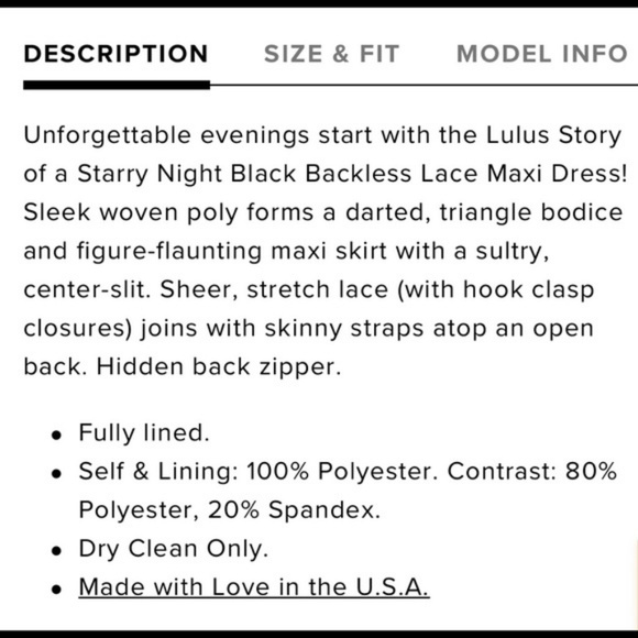 Black Lulus Gown - Picture 3 of 3